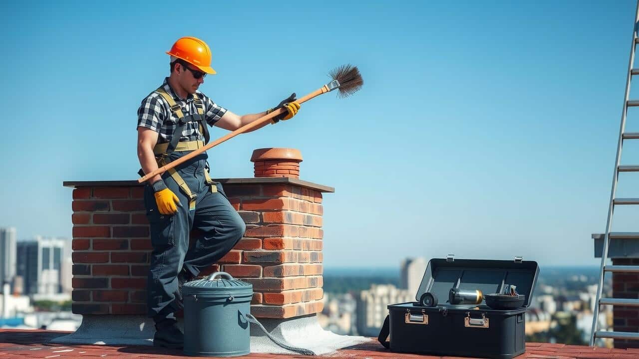 How do professionals clean chimneys?