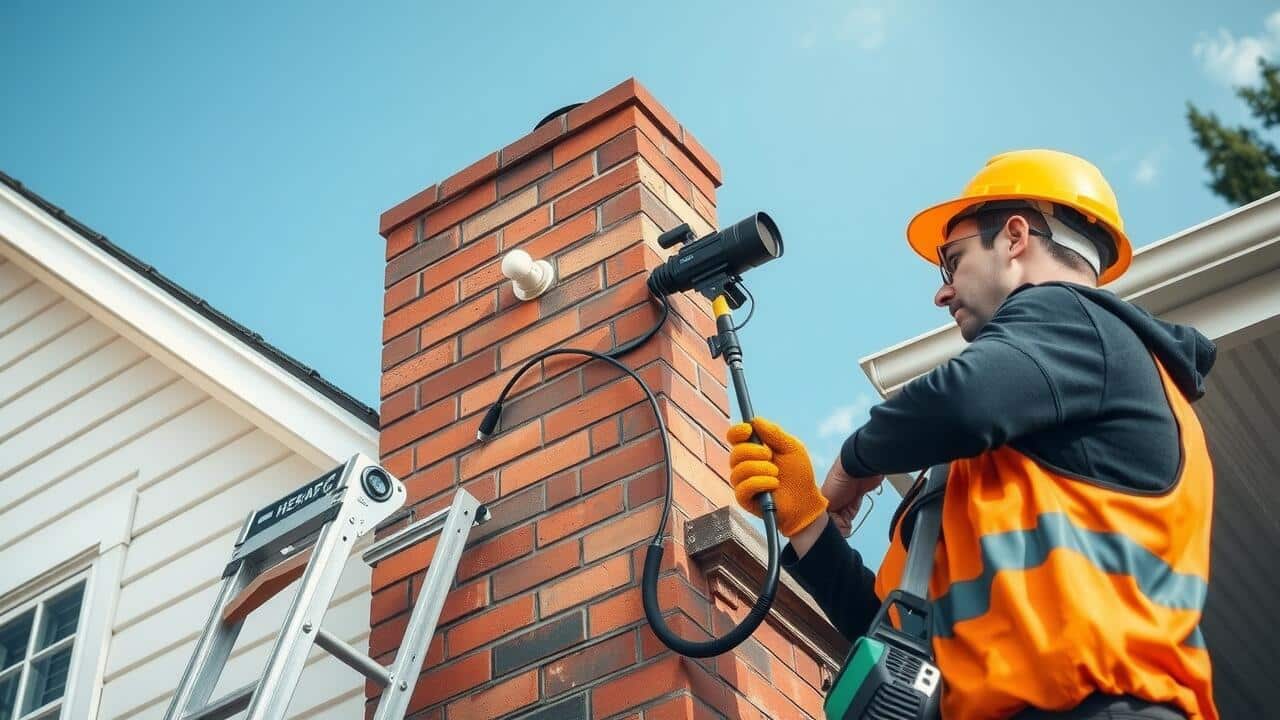 How do you inspect a chimney?