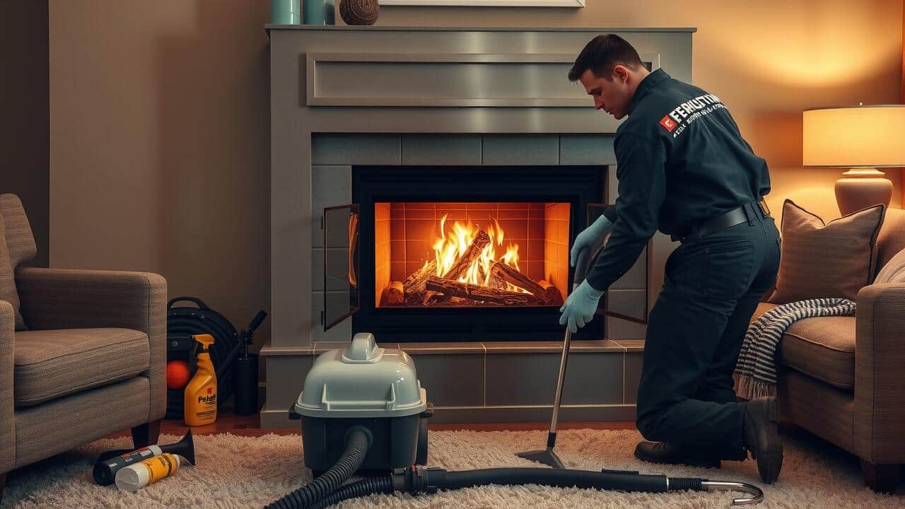 How often should a gas fireplace be cleaned?