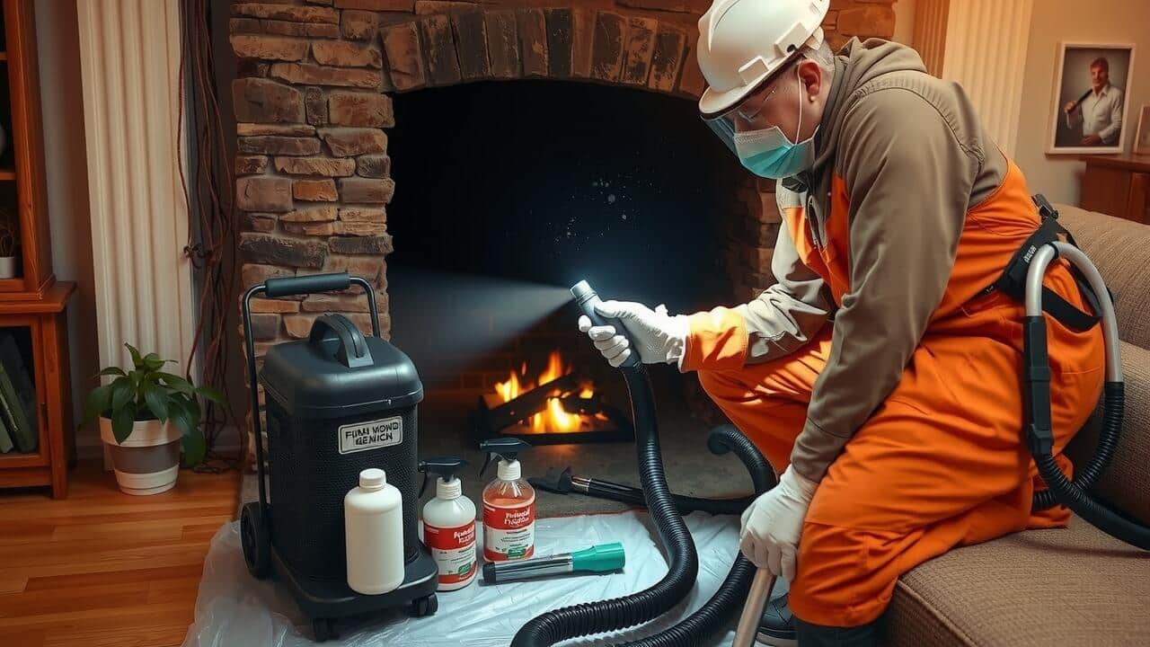 How to clean mold off brick chimney?