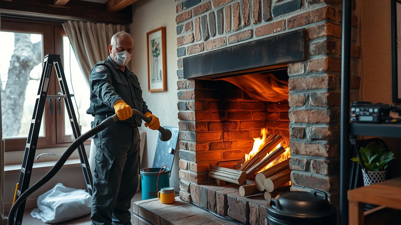 What are the recommended intervals for cleaning a chimney based on usage and type of fuel burned?